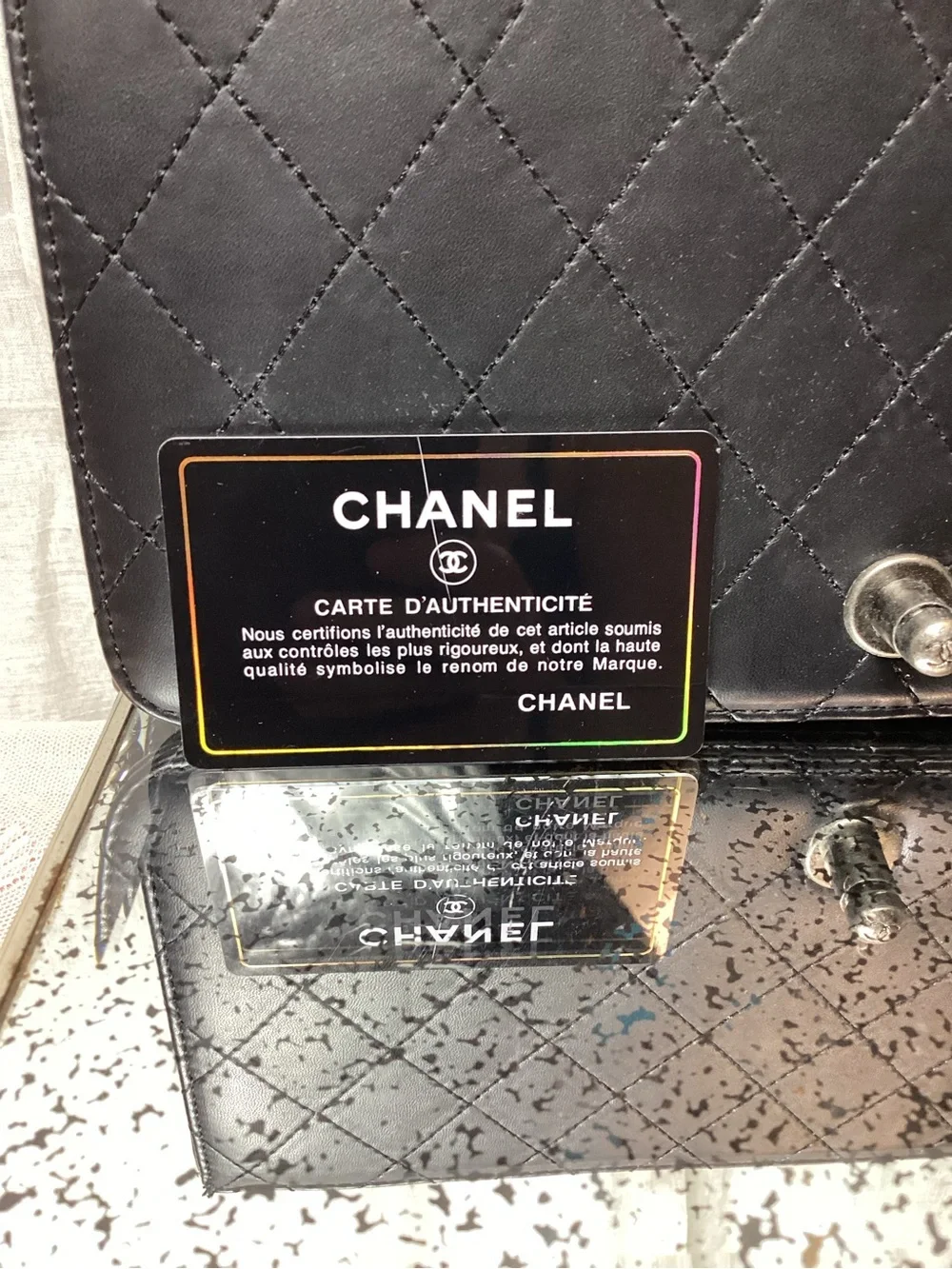 Chanel Boy Lambskin Leather Flap Bag- Black